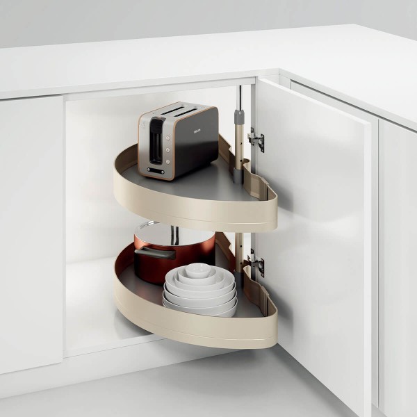 Melora 180° Turntable Shelf - Champagne Gold Melora 180° Turntable Shelf - Champagne Gold